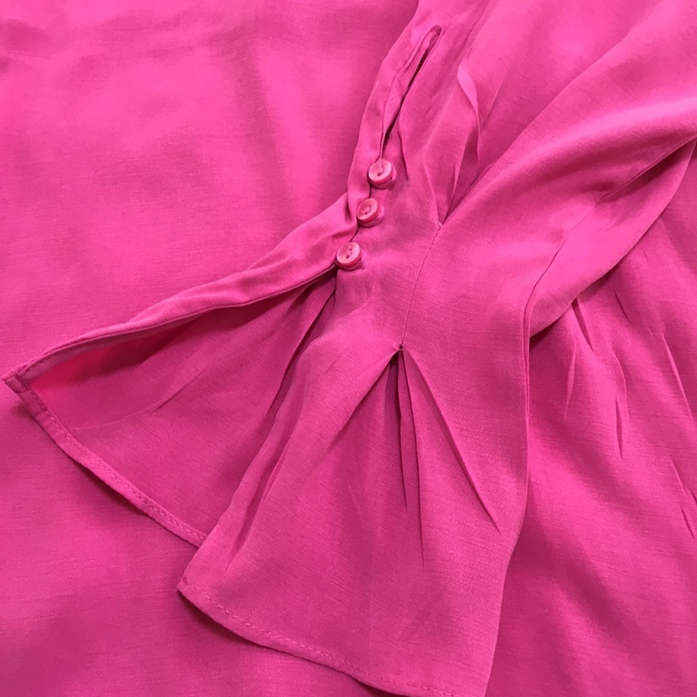 NWT! Zara small pink L/S high neck blouse. - Picture 8 of 8